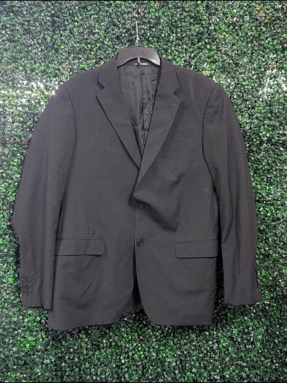 Emporio Armani G Line Black Men's Two-Button Suit Jacket- Damage